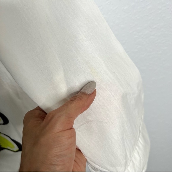 Ecko Red Top Women Large Y2K Shirt Rhino Graffiti Artsy Vintage Button Up Tunic - Picture 10 of 12